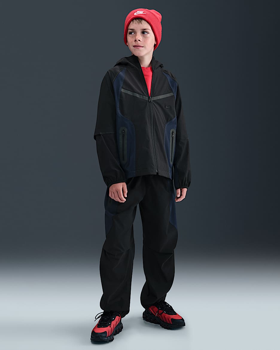 Nike Tech Webjacke (ältere Kinder, Jungen) - Schwarz/Obsidian/Schwarz