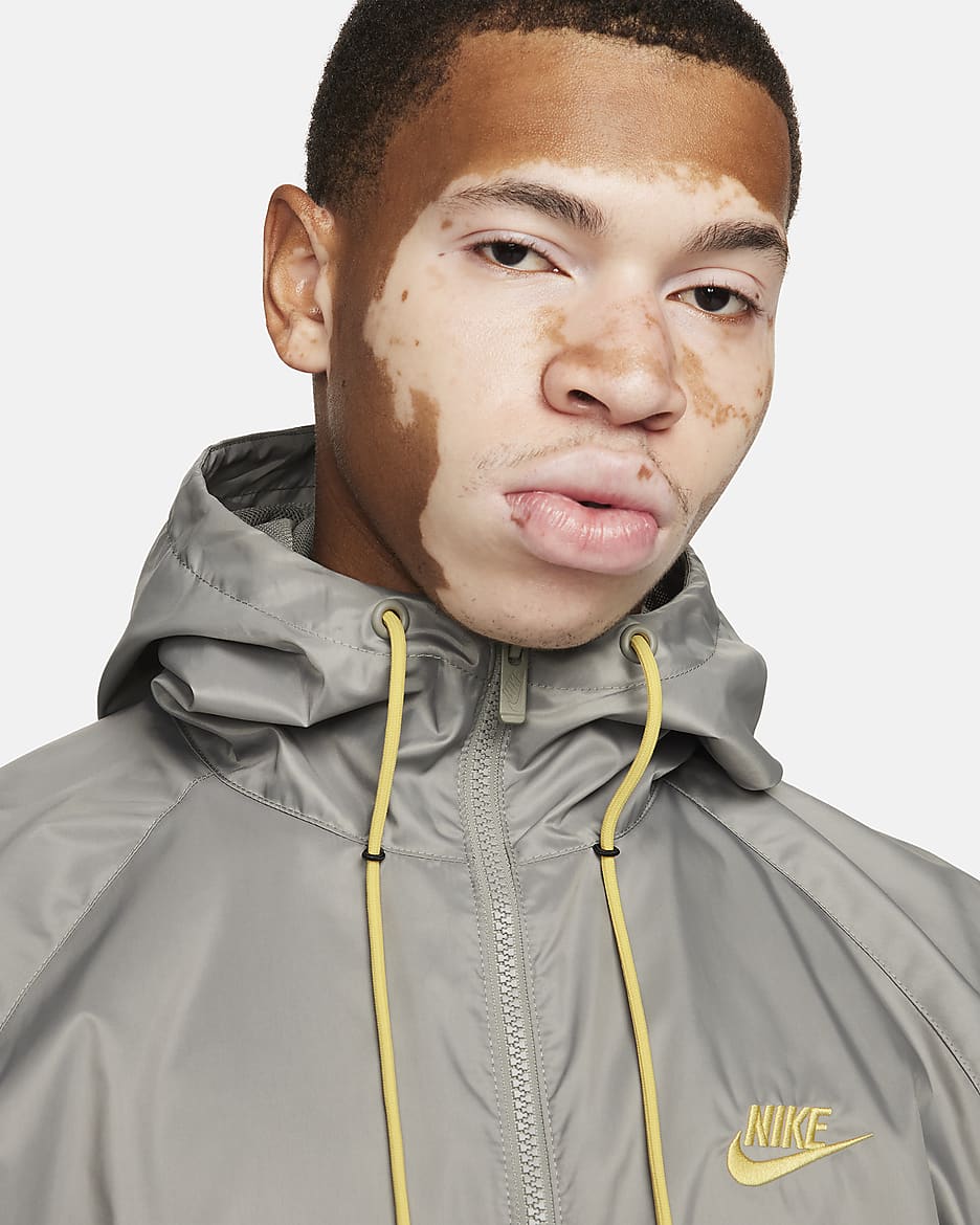 Veste à capuche Nike Sportswear Windrunner pour Homme - Noir/Dark Stucco/Saturn Gold