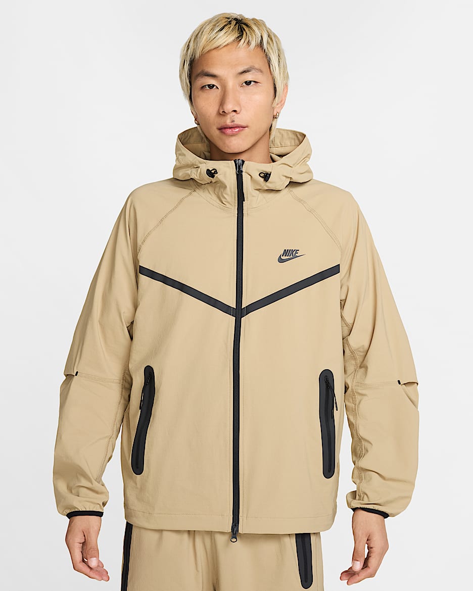 Nike Tech Windrunner Men's Woven Full-Zip Jacket - Parachute Beige/Parachute Beige/Black