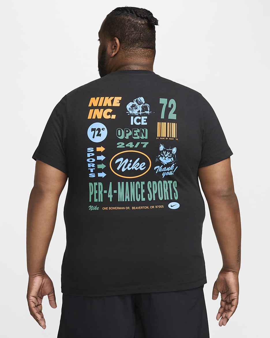 Nike Dri-FIT férfi fitneszpóló - Fekete