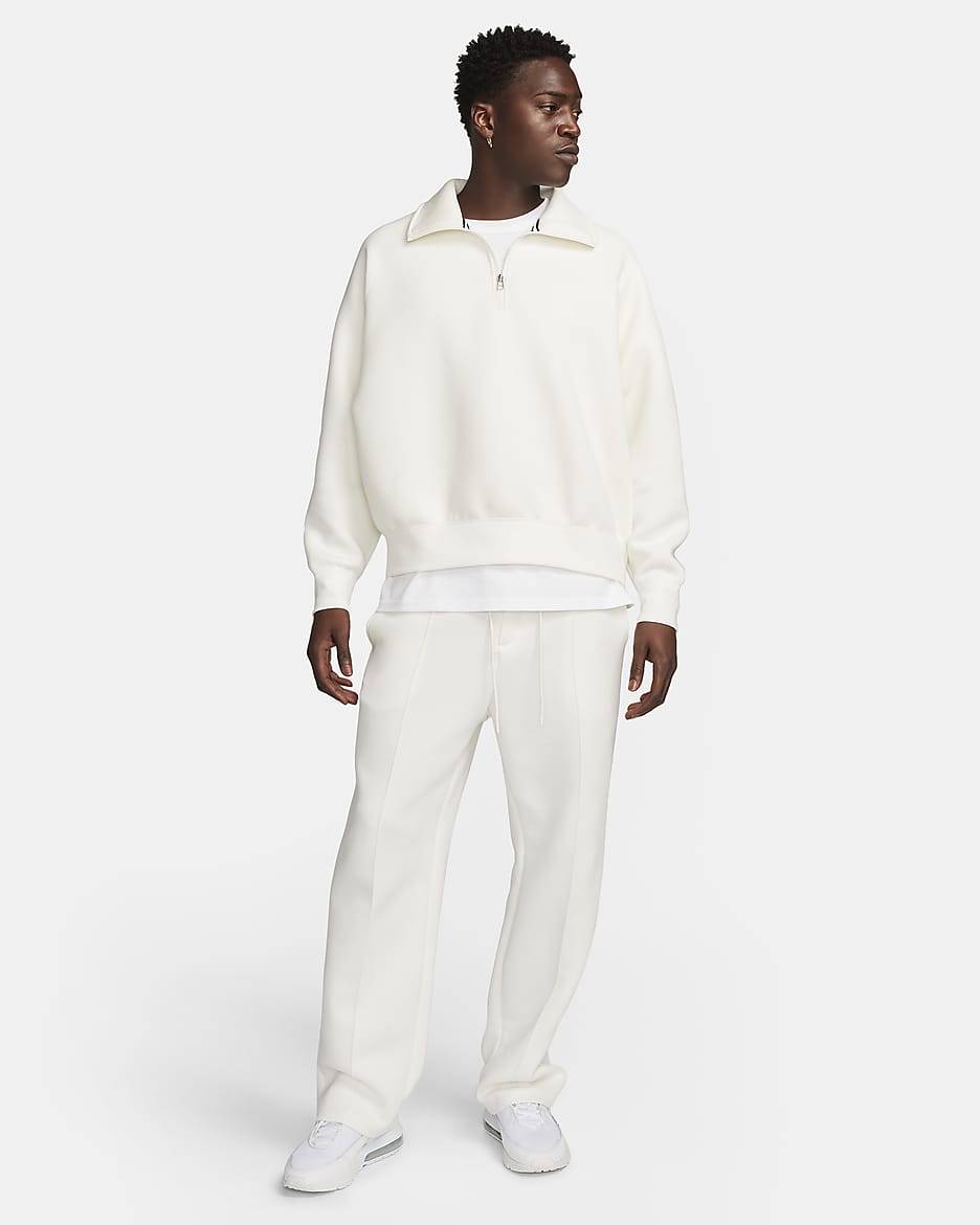 Nike Tech Fleece Reimagined overdel med 1/2 glidelås til herre - Sail