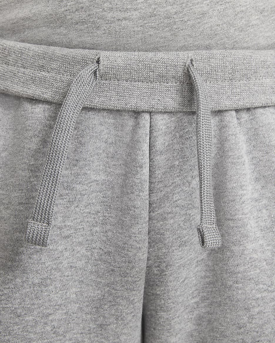 Nike Sportswear Club Fleece Big Kids' (Girls') Pants - Carbon Heather/White