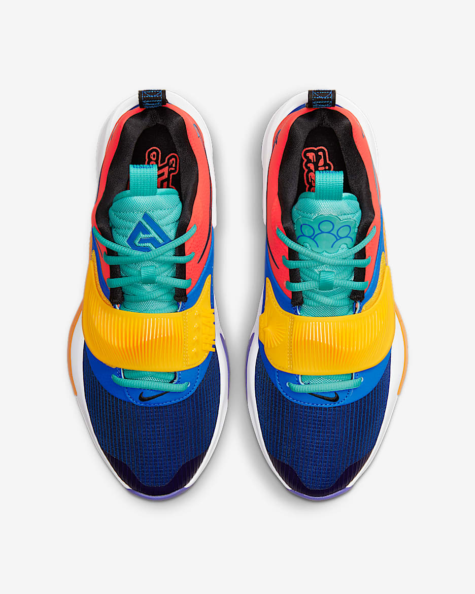 Freak 3 Basketball Shoes - Bright Crimson/University Gold/Washed Teal/Mystic Navy