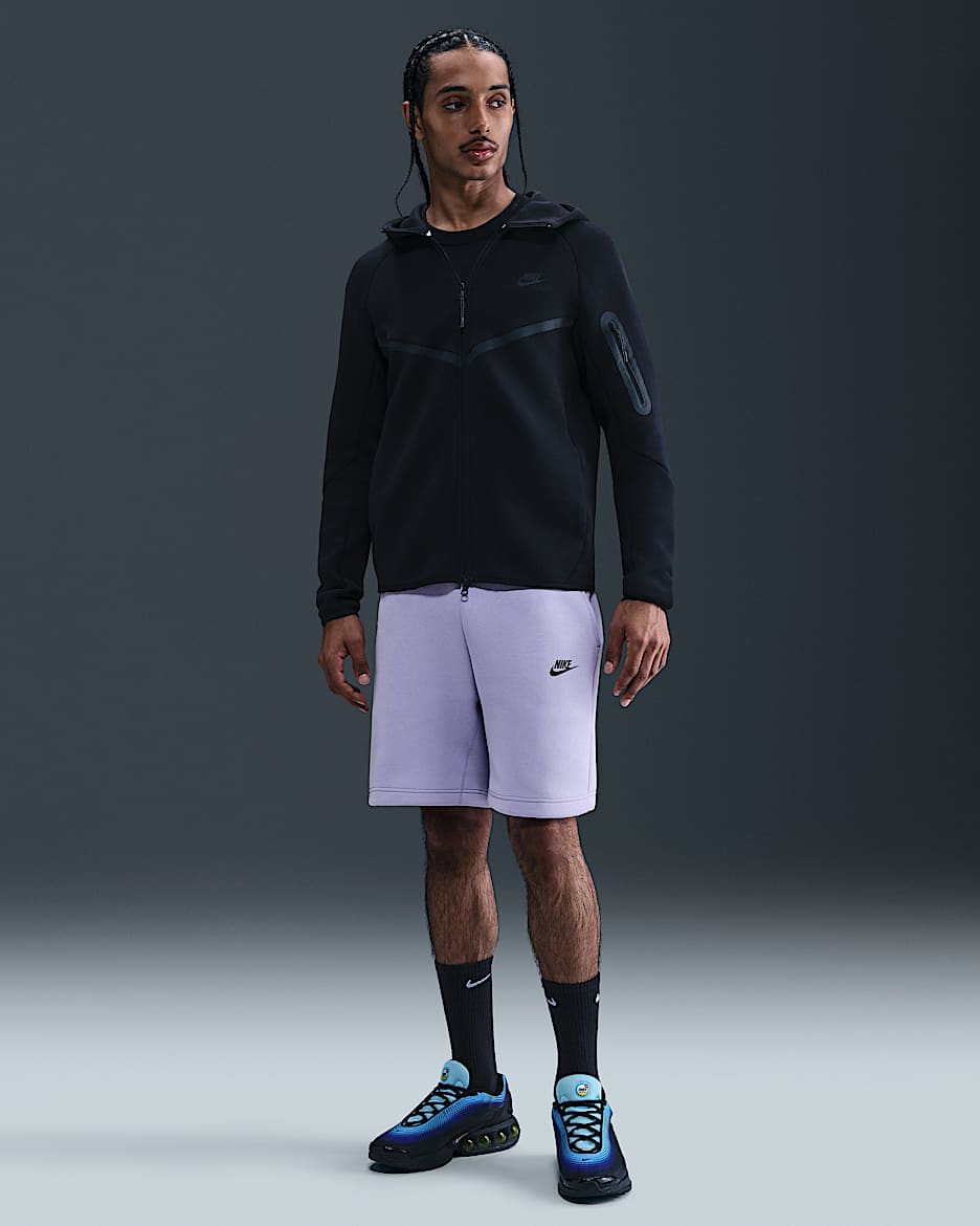 Shorts para hombre Nike Sportswear Tech Fleece - Hortensias/Negro