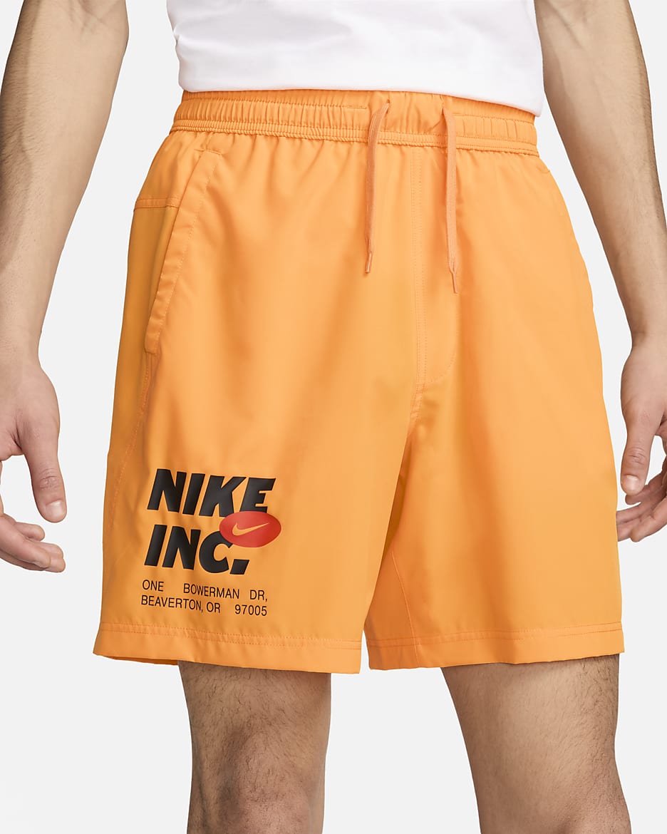 Ofodrade fitnesshorts Nike Form Dri-FIT 18 cm för män - Sundial/Svart/Cosmic Clay