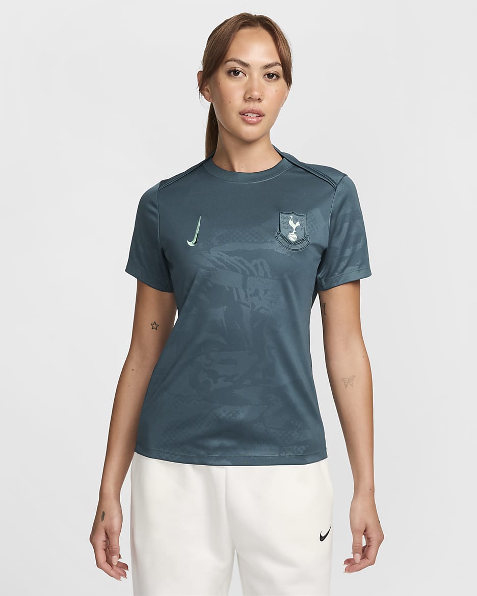Tottenham Hotspur Academy Pro Third Women's Nike Dri-FIT Soccer Pre-Match Top - Faded Spruce/Enamel Green