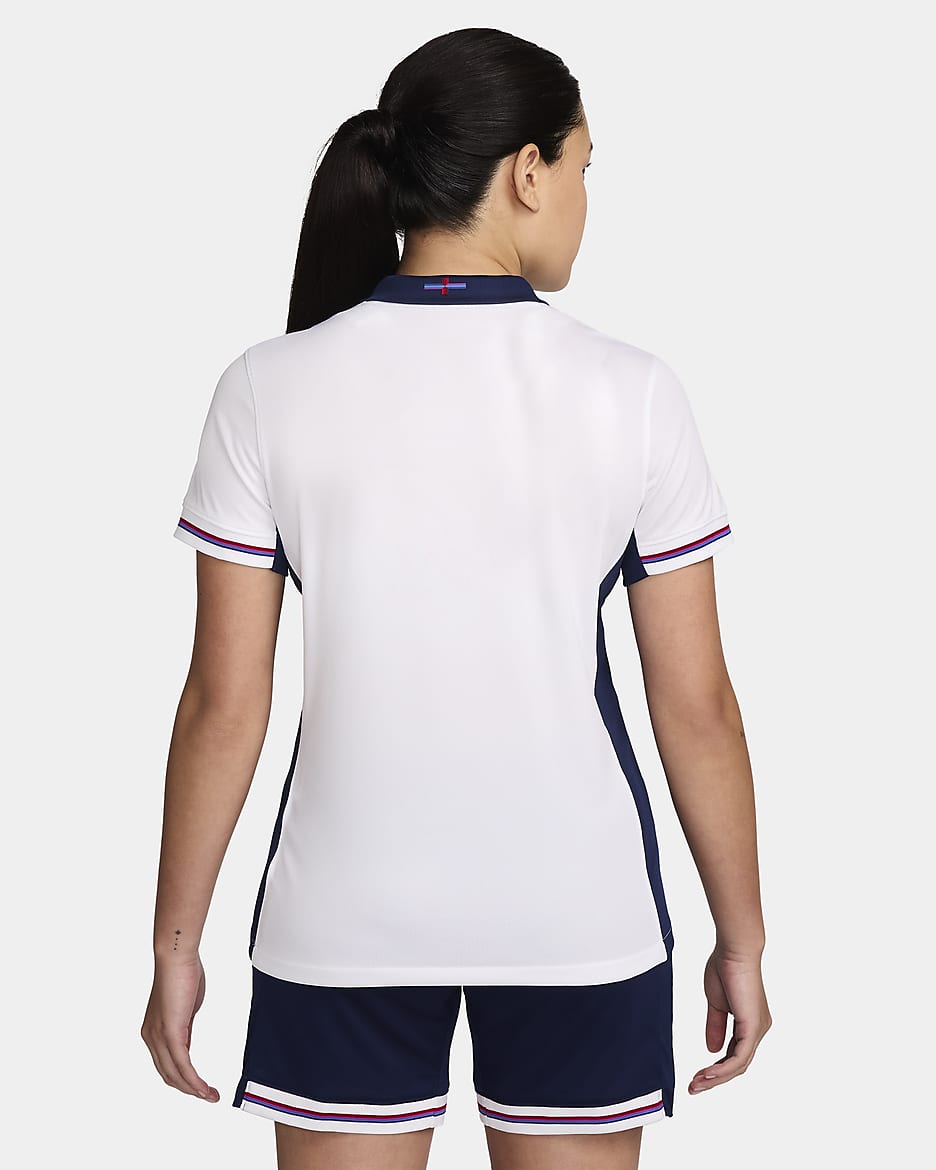 England (Men's Team) 2024/25 Stadium Home Women's Nike Dri-FIT Football Replica Shirt - White/Blue Void