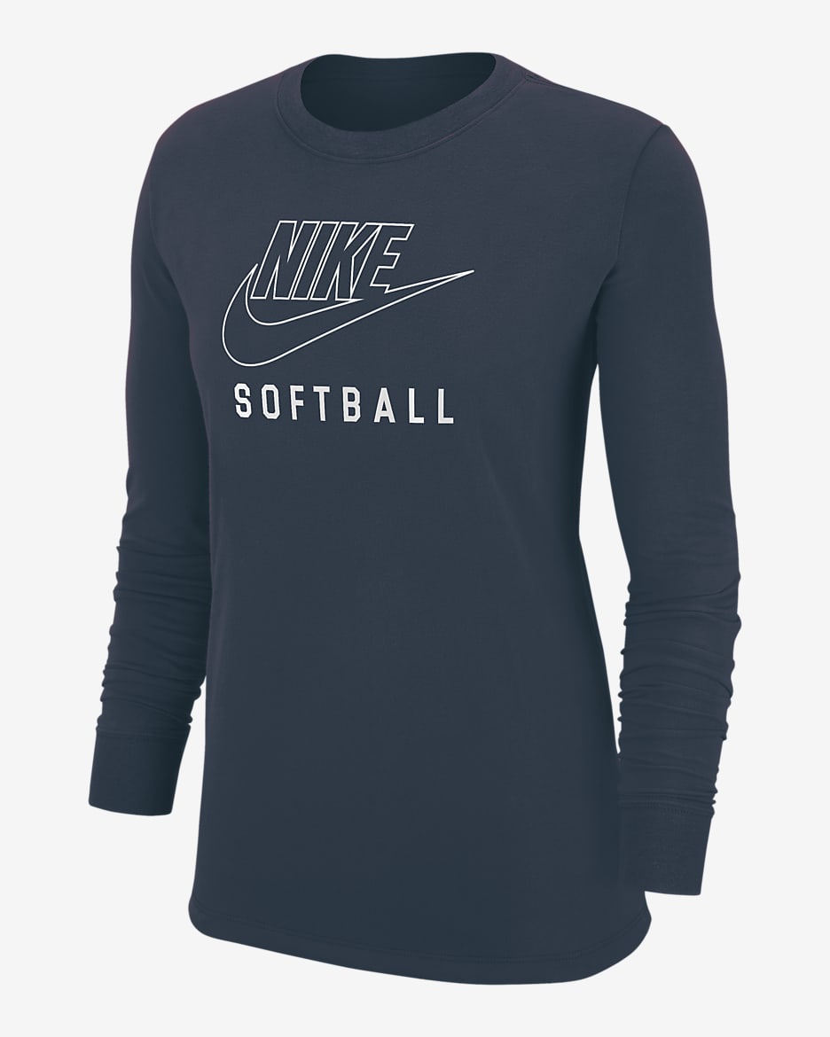 Nike Swoosh Women's Softball Long-Sleeve T-Shirt - Thunder Blue