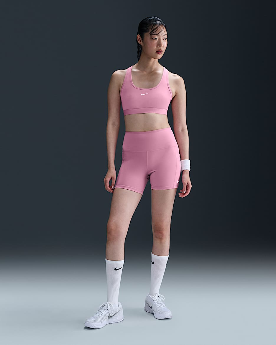 NikeCourt Women's Dri-FIT Tennis Shorts with Pockets - Elemental Pink/White