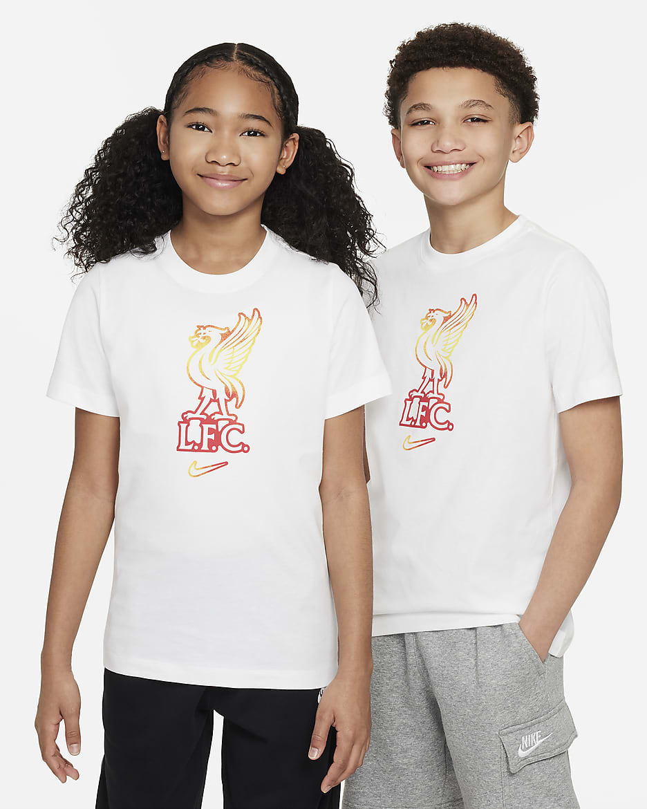 Liverpool FC Big Kids' Nike Soccer T-Shirt - White