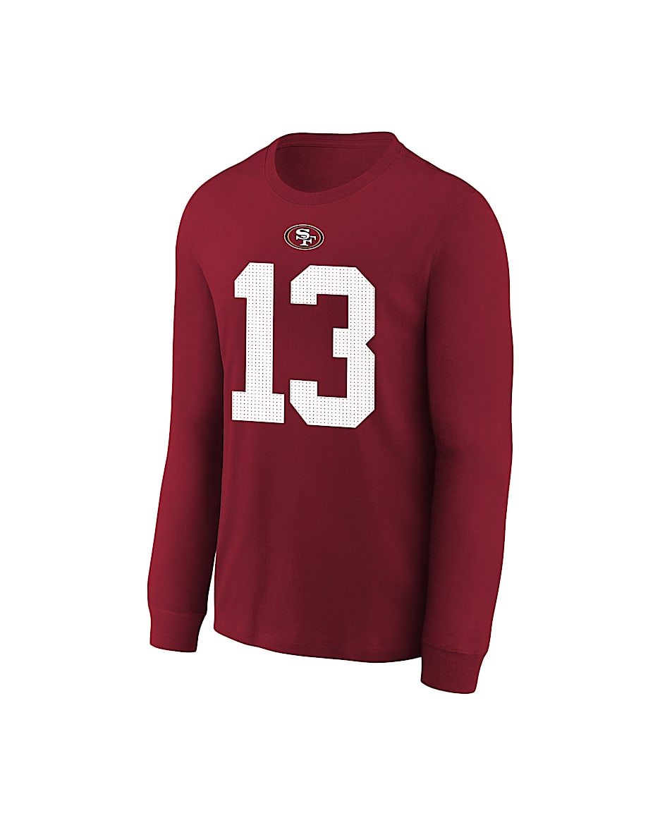 San Francisco 49ers Brock Purdy Big Kids' Long-Sleeve NFL T-Shirt - Scarlet