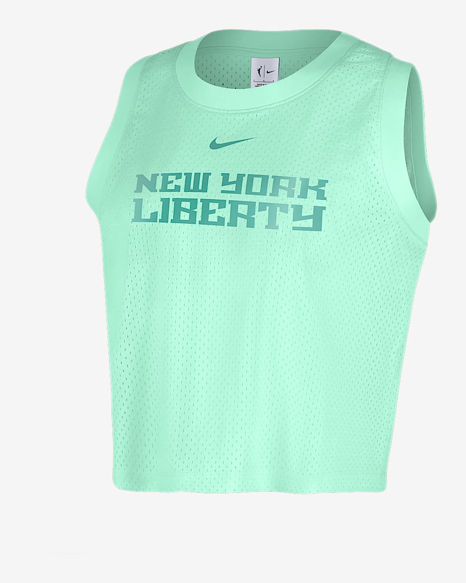 Camiseta de tirantes Nike de malla de la WNBA para mujer New York Liberty - Espuma menta/Menta