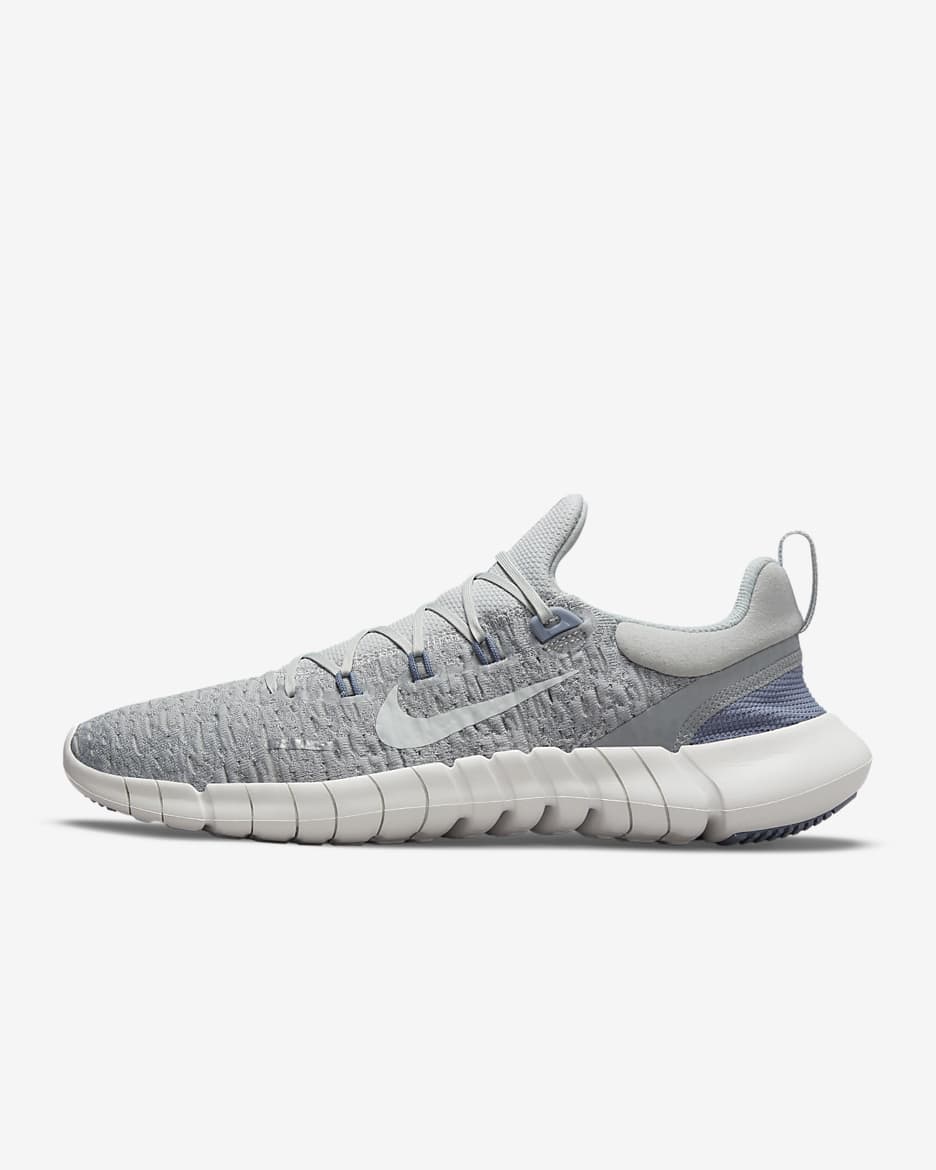 Nike Free Run 5.0 Men's Road Running Shoes - Grey Fog/Light Smoke Grey/Pure Platinum