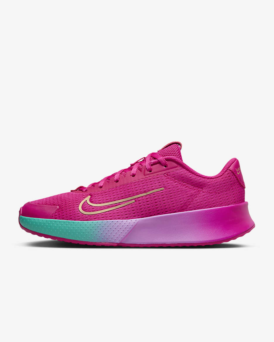 NikeCourt Vapor Lite 2 Premium Women's Hard Court Tennis Shoes - Fireberry/Multi-Colour/Fierce Pink/Metallic Red Bronze