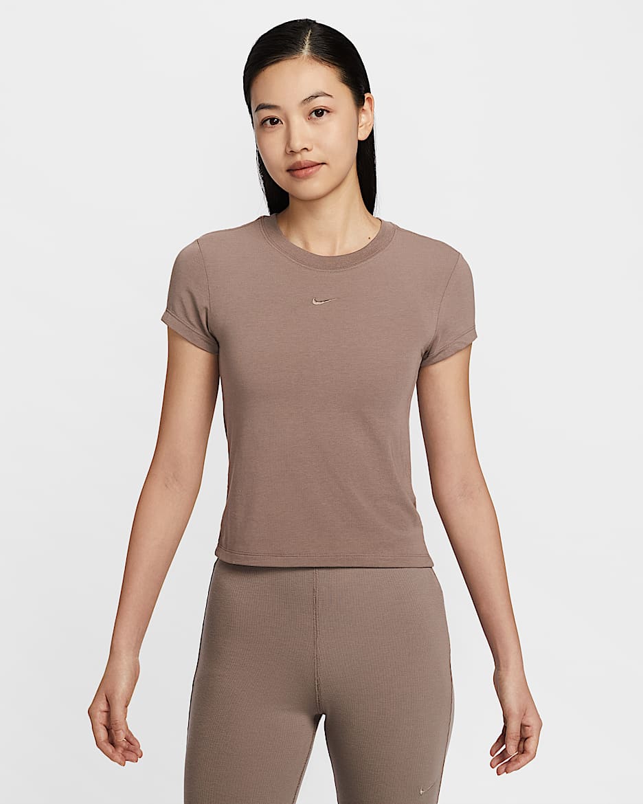 Nike Sportswear Chill Knit Women's T-Shirt - Mink Brown/Mink Brown