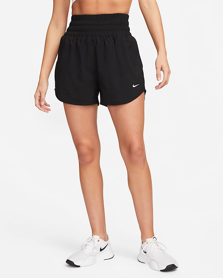 Nike One Women's Dri-FIT Ultra High-Waisted 3" Brief-Lined Shorts - Black