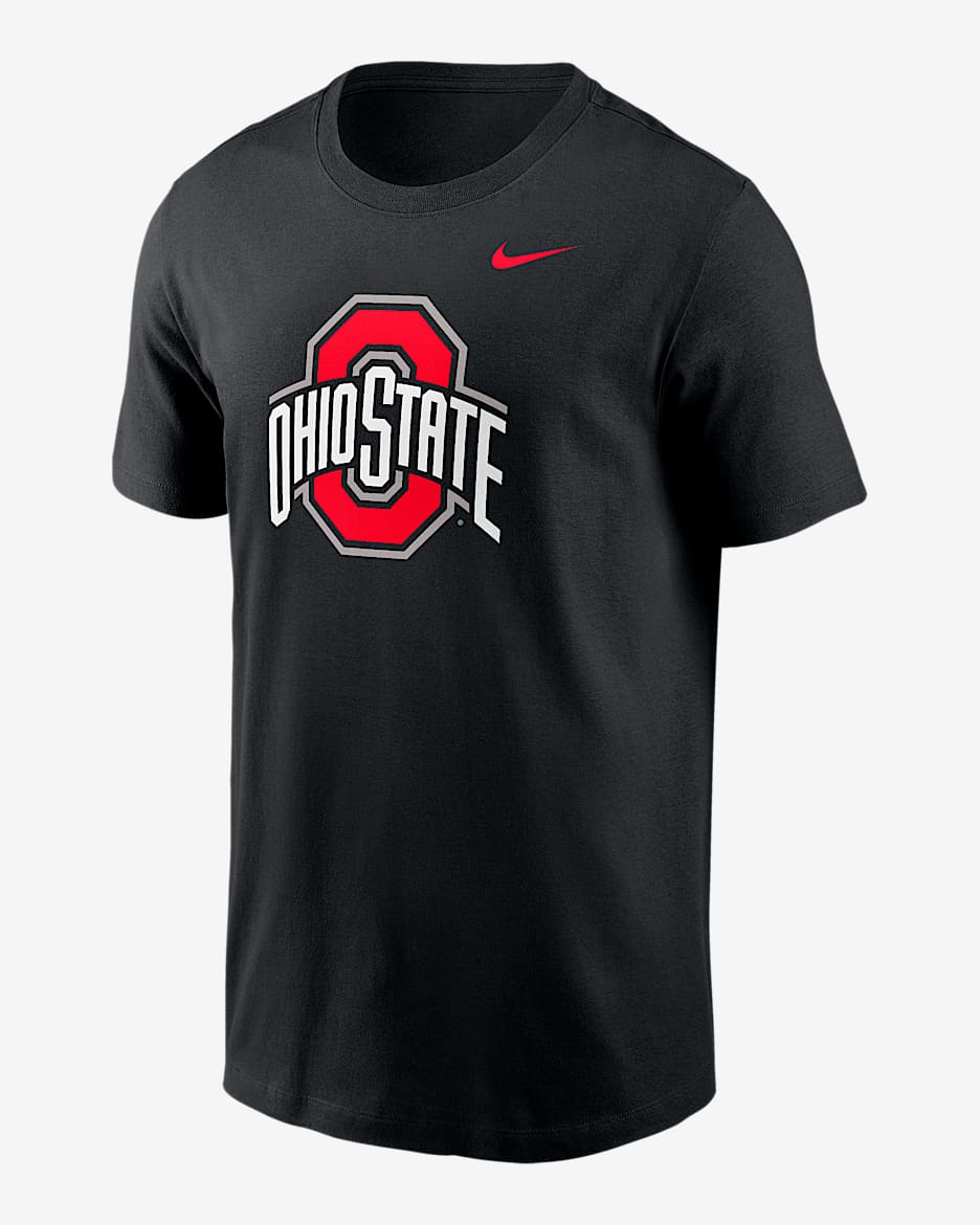 Playera universitaria Nike para hombre Ohio State Buckeyes Primetime Logo - Negro
