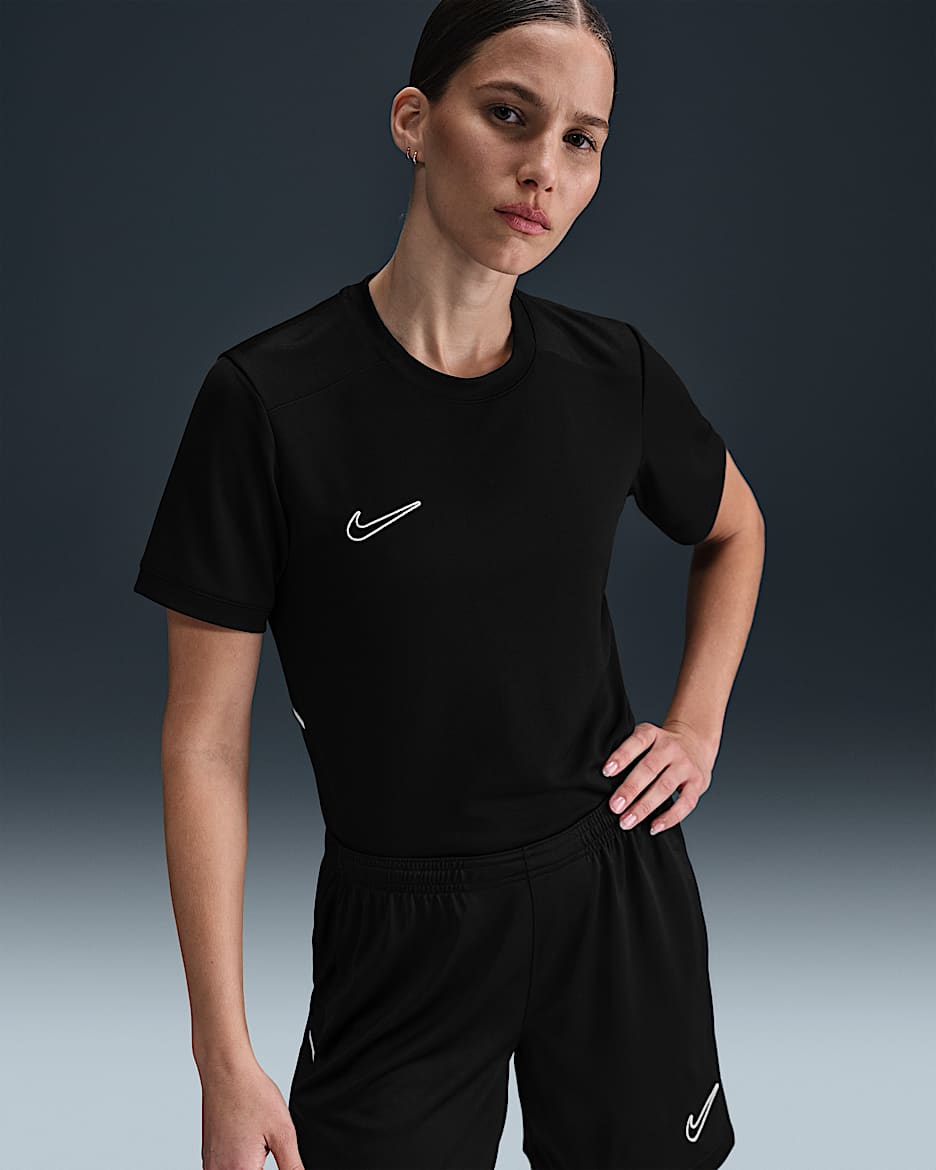 Nike Academy Women's Dri-FIT Football Top - Black/Black/White/White