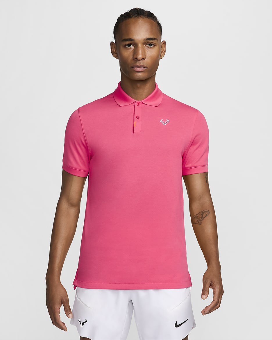 Polo coupe slim The Nike Polo Rafa pour Homme - Aster Pink/Blanc