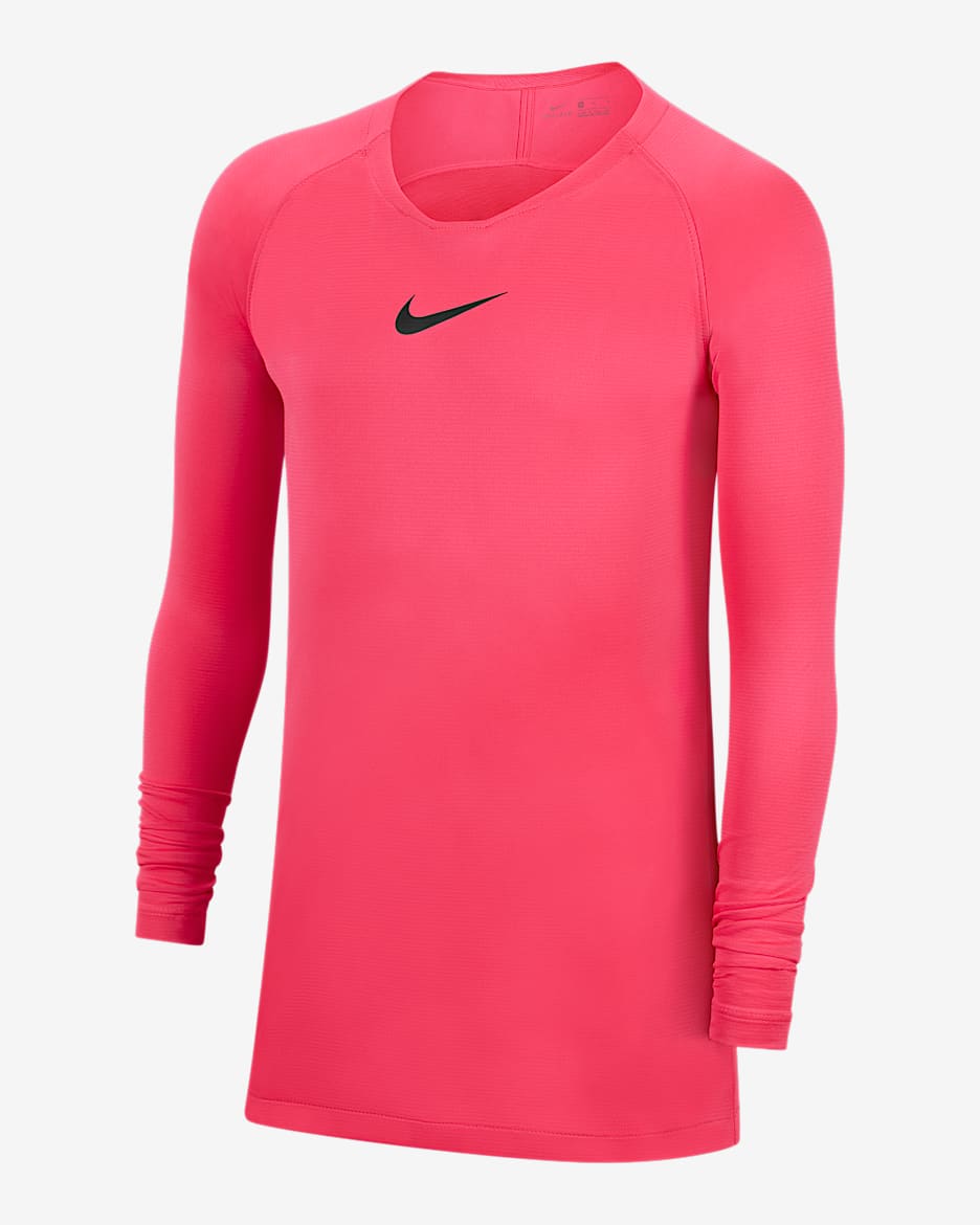 Nike Dri-FIT Park First Layer Kids' Soccer Jersey - Hyper Pink/Black