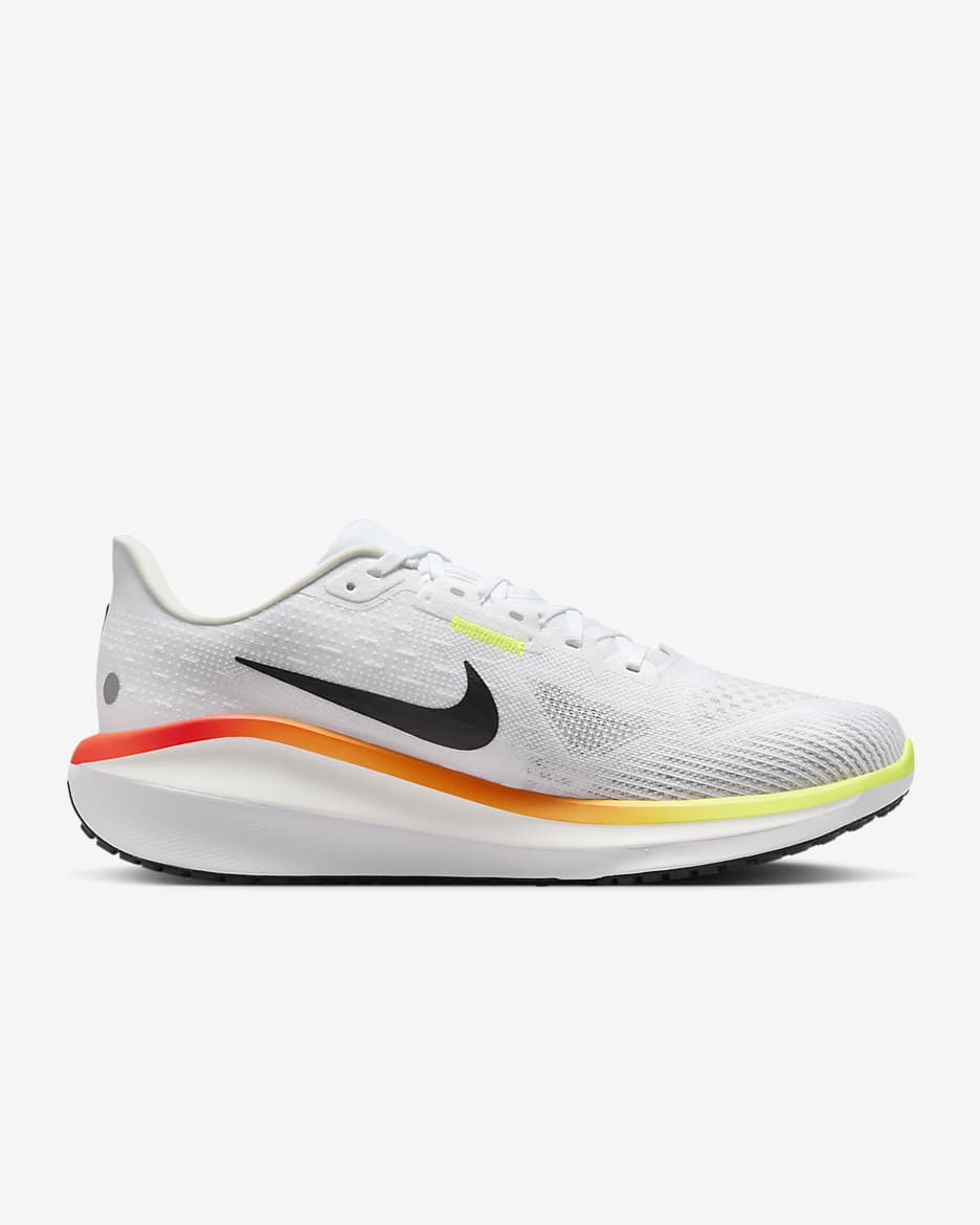 Nike Vomero 17 Men's Road Running Shoes - White/Bright Crimson/Volt/Black