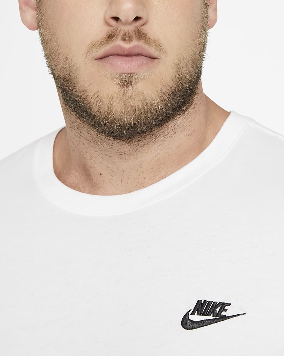 Nike Sportswear Club T-shirt voor heren - Wit/Zwart