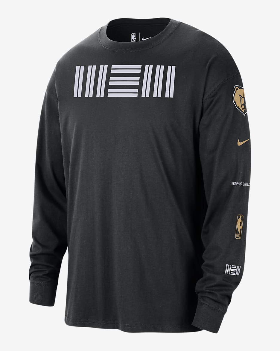 Playera de manga larga de la NBA Nike Max90 para hombre Memphis Grizzlies 2023/24 City Edition - Negro