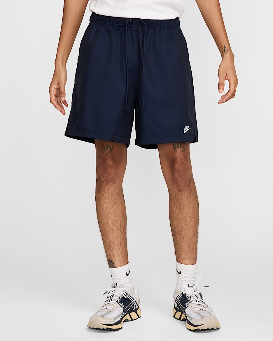 Nike Club Men's Woven Flow Shorts - Obsidian/White