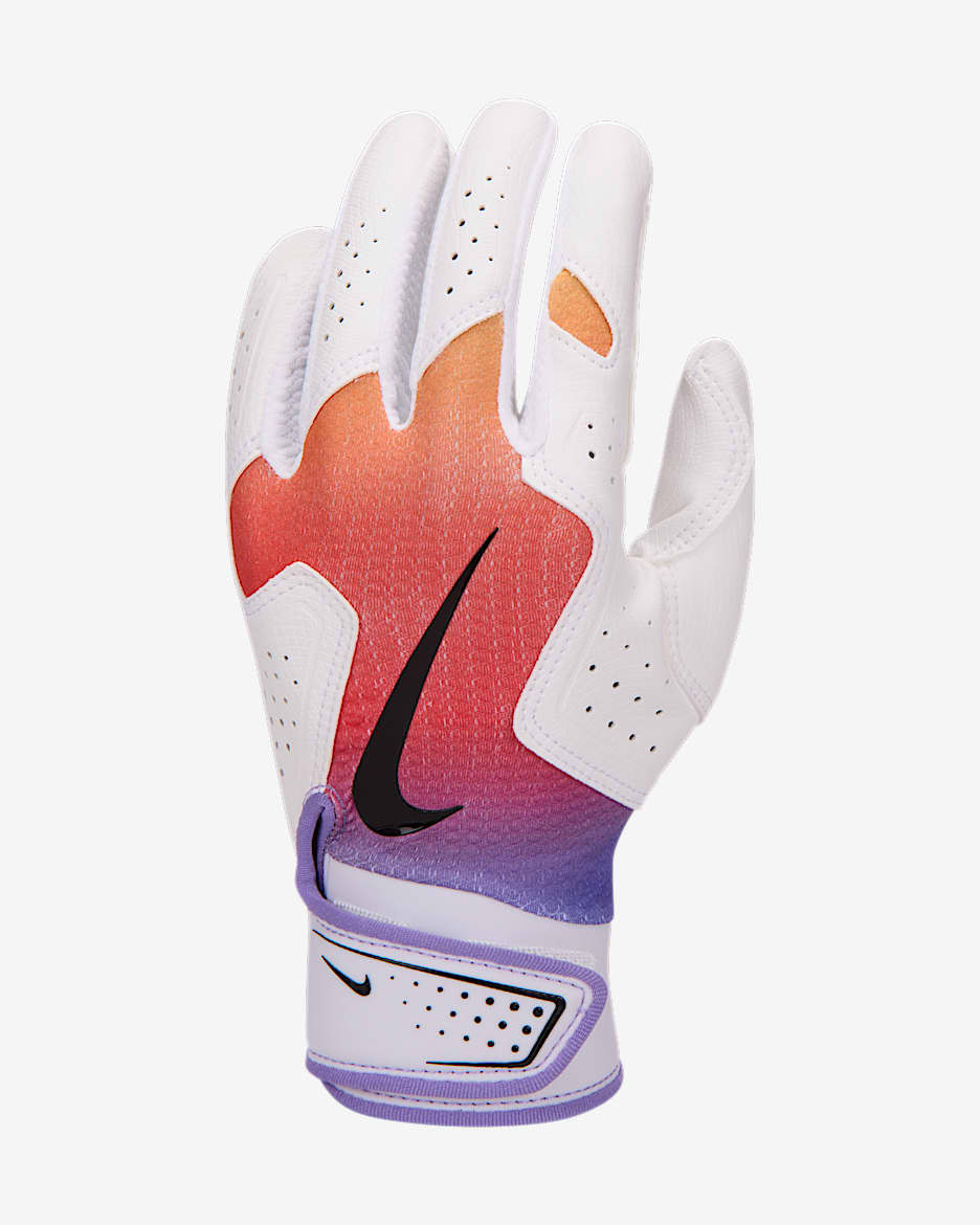 Nike Alpha 2.0 Kids' Baseball Batting Glove - Multi-Color/White/Black/Black