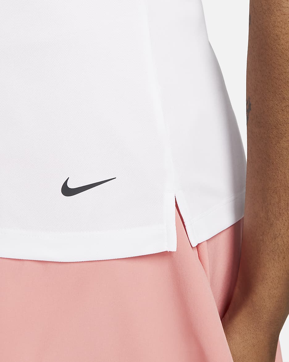 Nike Dri-FIT Victory Women's Sleeveless Golf Polo - White/Black