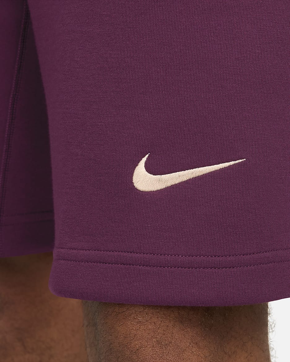 Paris Saint-Germain Nike Sportswear Tech Fleece Men's Shorts - Bordeaux/Guava Ice