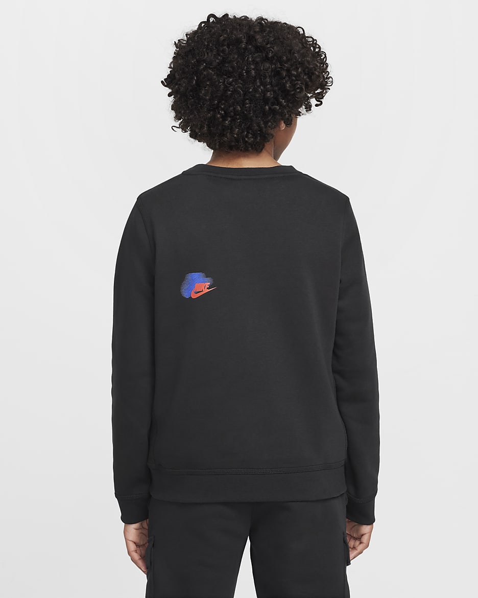 Nike Sportswear Standard Issue Sweatshirt mit Rundhalsausschnitt (ältere Kinder, Jungen) - Schwarz