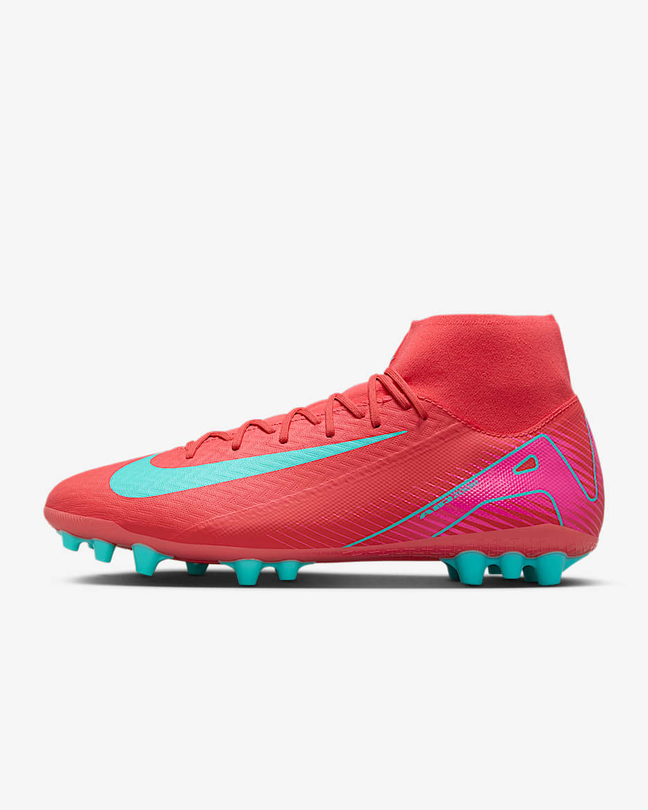 Nike Mercurial Superfly 10 Academy AG High-Top Football Boot - Ember Glow/Aurora Green