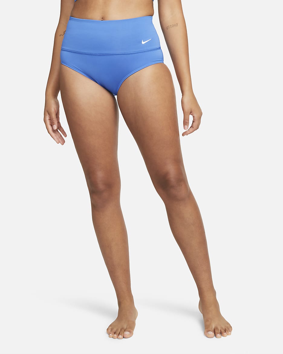 Nike Essential Women's High-Waisted Swim Bottoms - Pacific Blue