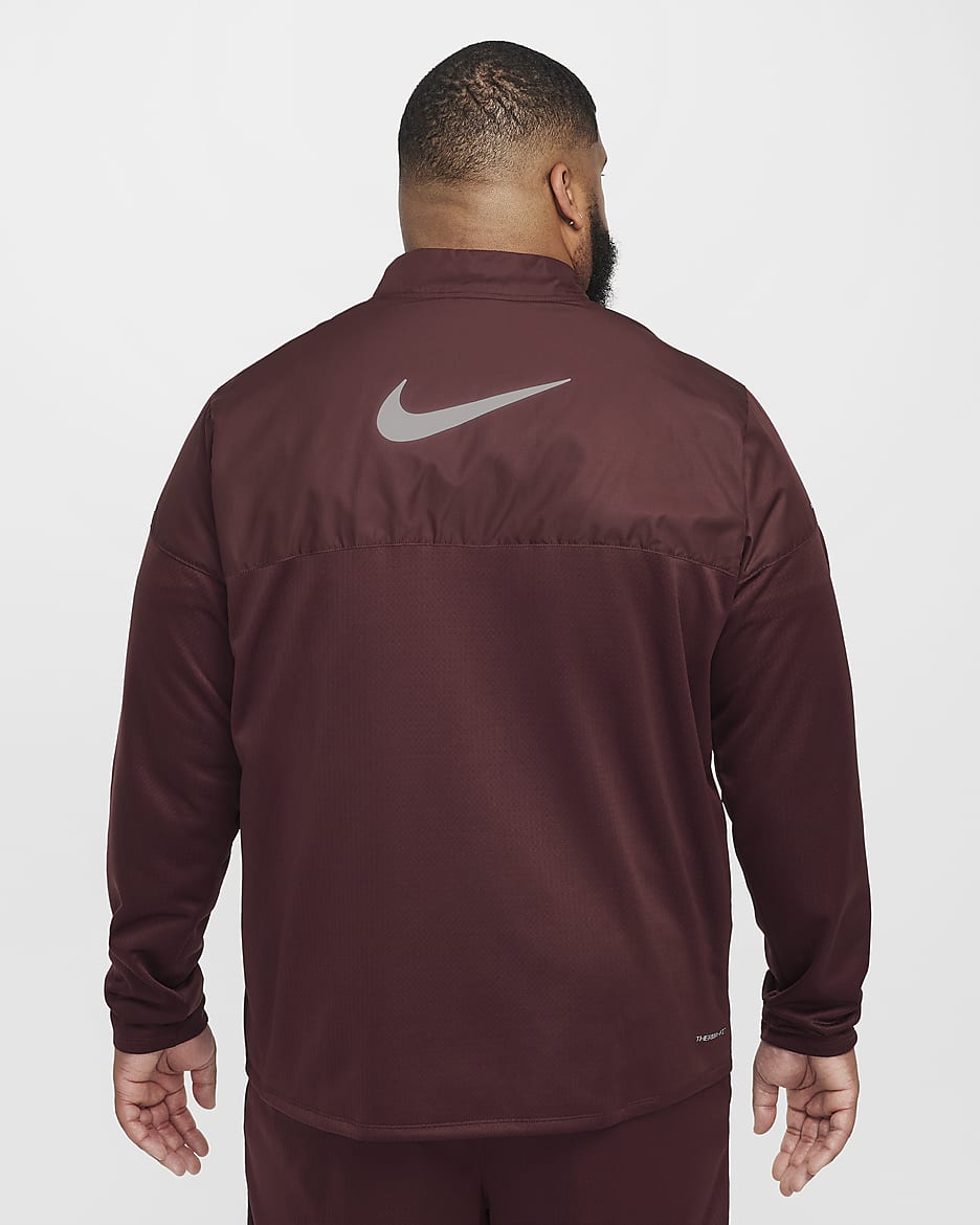 Nike Sphere Men's Therma-FIT Water-Repellent 1/2-Zip Running Top - Burgundy Crush