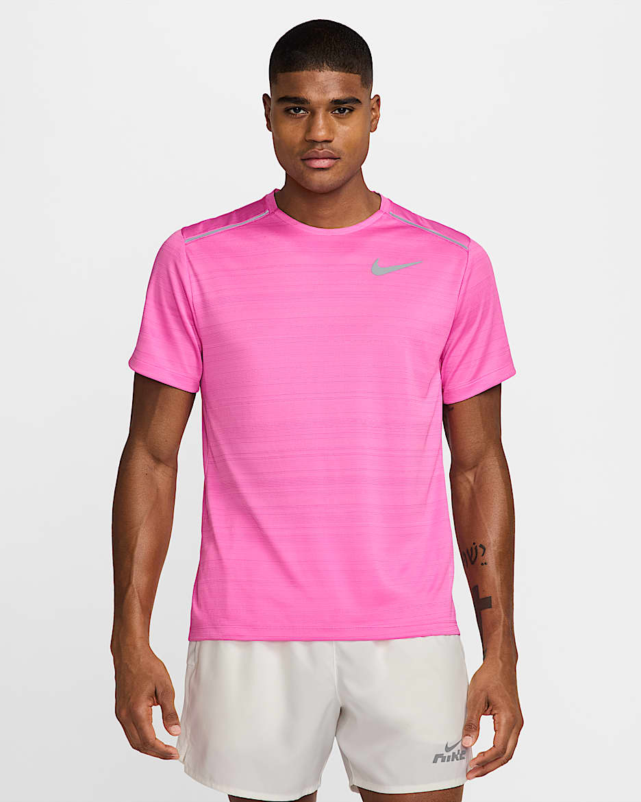 Nike Miler Men's Short-Sleeve Running Top - Playful Pink
