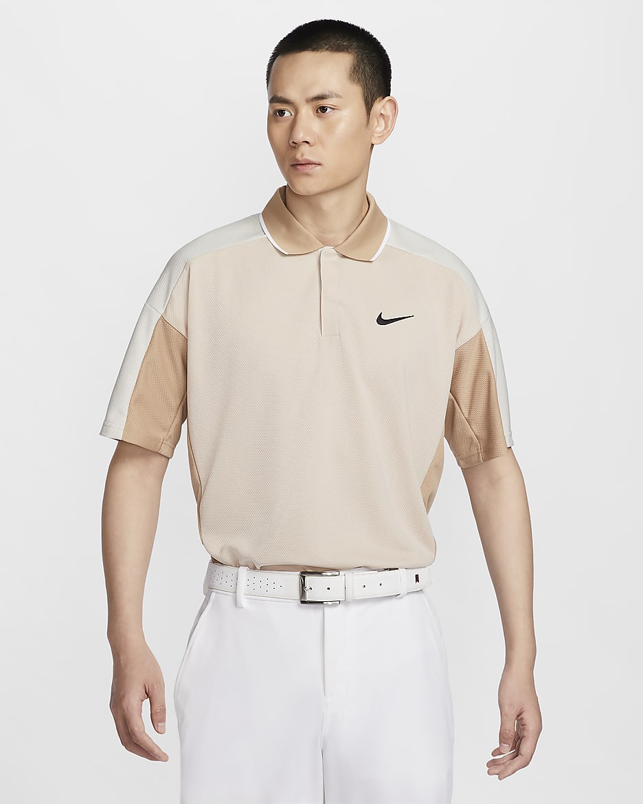 เสื้อโปโลกอล์ฟผู้ชาย Dri-FIT Nike Golf Club - Sanddrift/Light Bone/Hemp/ดำ