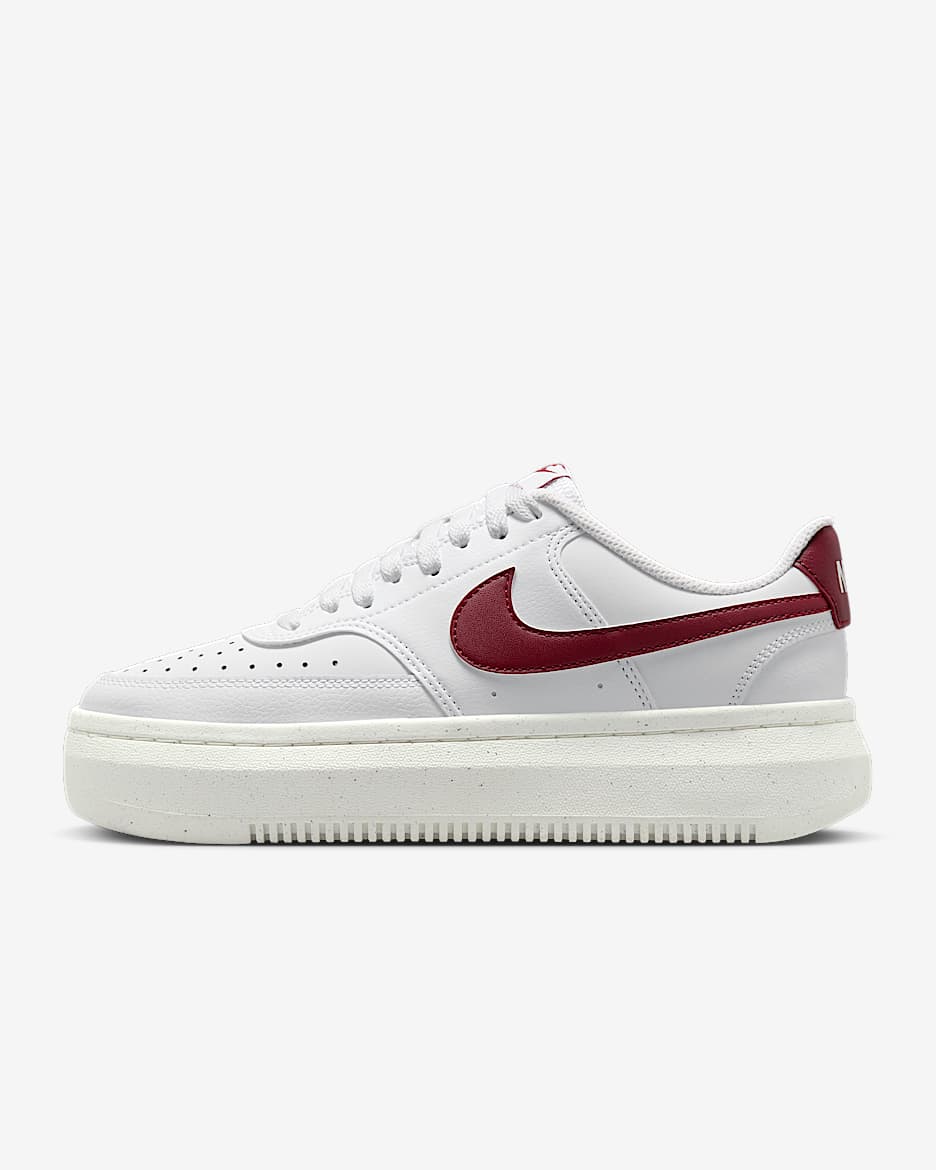 Calzado para mujer Nike Court Vision Alta - Blanco/Vela/Rojo team