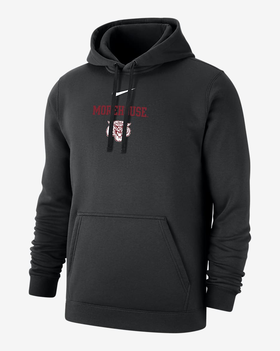 Sudadera con gorro universitaria Nike para hombre Morehouse Club Fleece - Negro