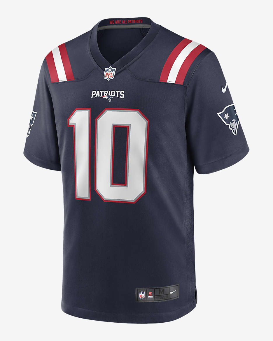 Maglia da partita da football americano New England Patriots (Mac Jones) NFL – Uomo - College Navy