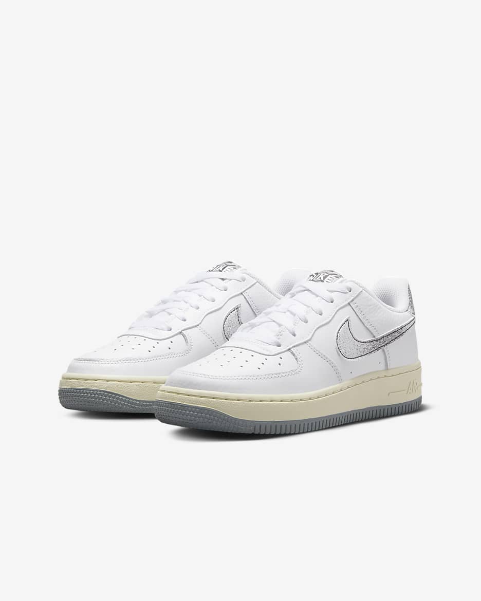 Nike Air Force 1 LV8 3 Older Kids' Shoes - White/Beach/White/Smoke Grey