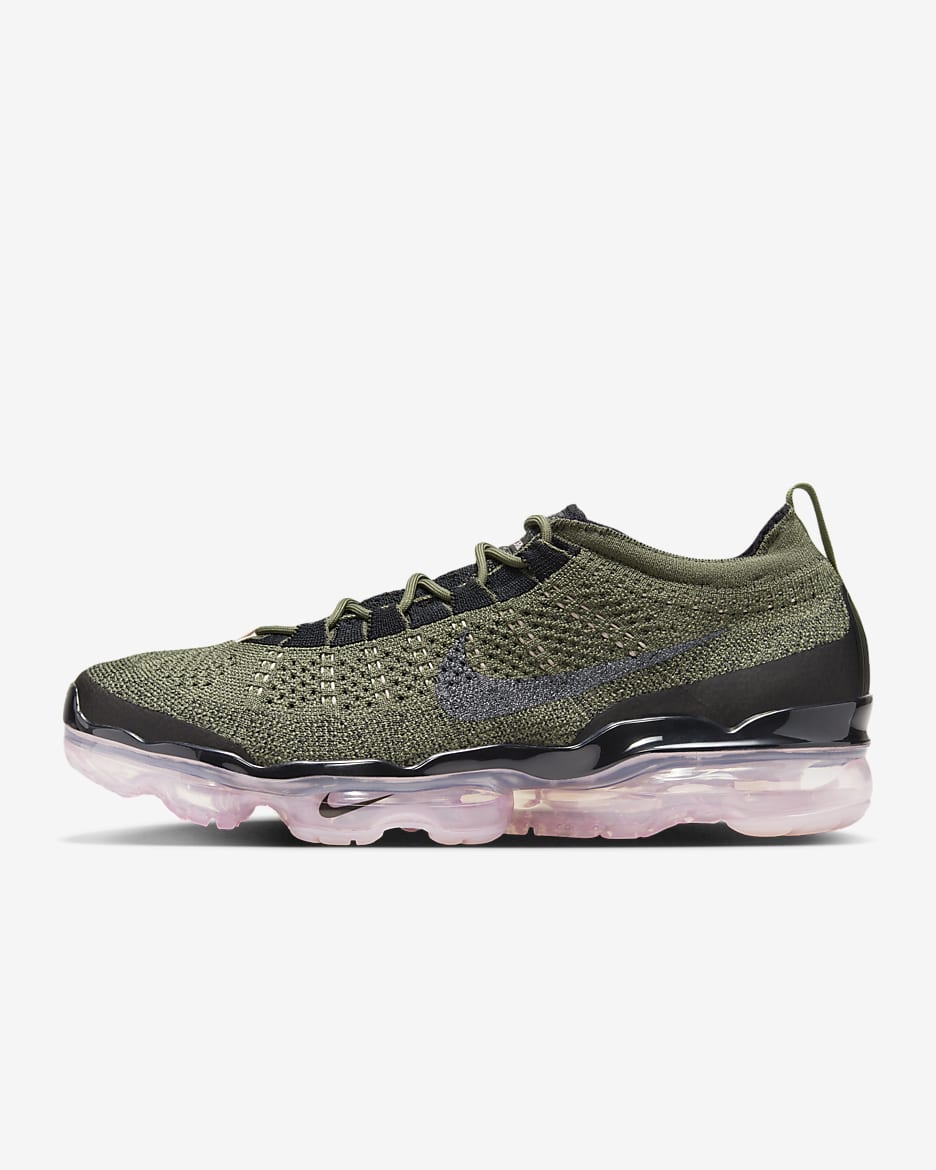 Nike Air VaporMax 2023 Flyknit Men's Shoes - Medium Olive/Pink Oxford/Black/Black