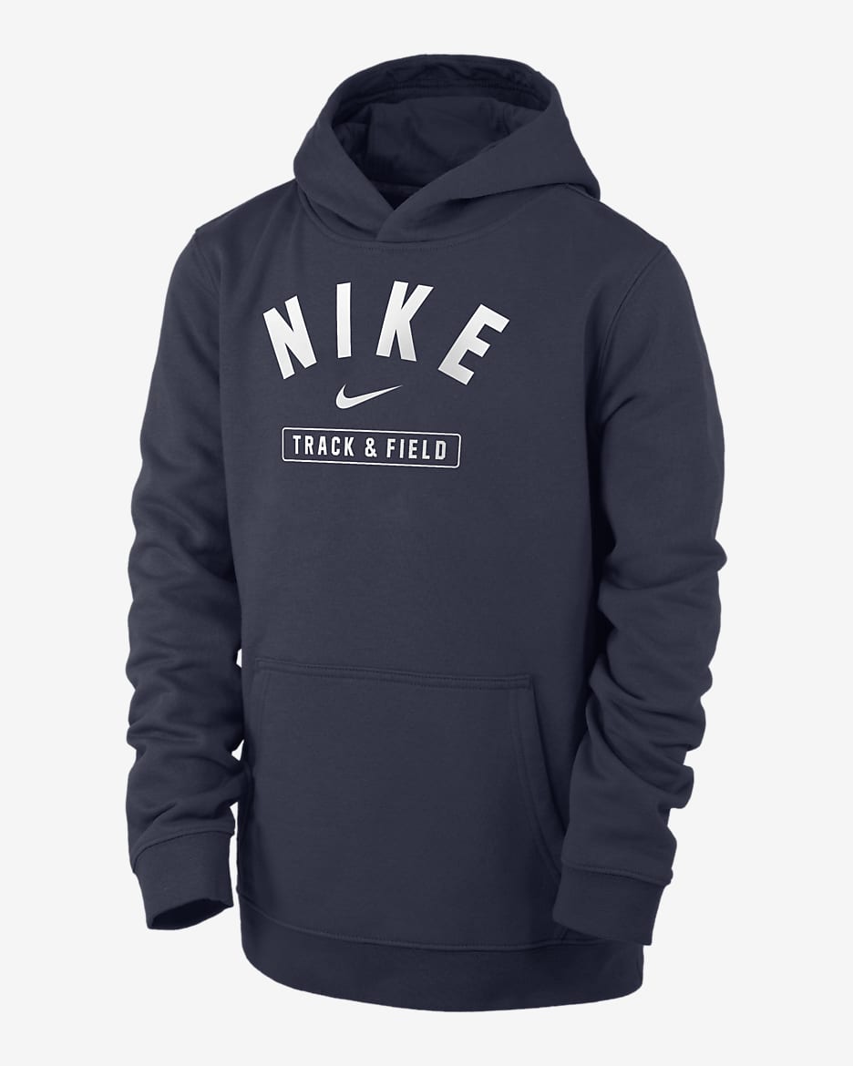 Nike Club Fleece Big Kids' Track & Field Hoodie - Navy