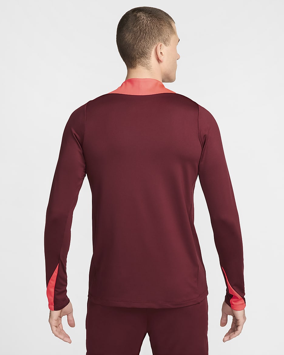 Haut d'entraînement de foot Nike Dri-FIT Pologne Strike pour homme - Dark Team Red/Bright Crimson/Blanc