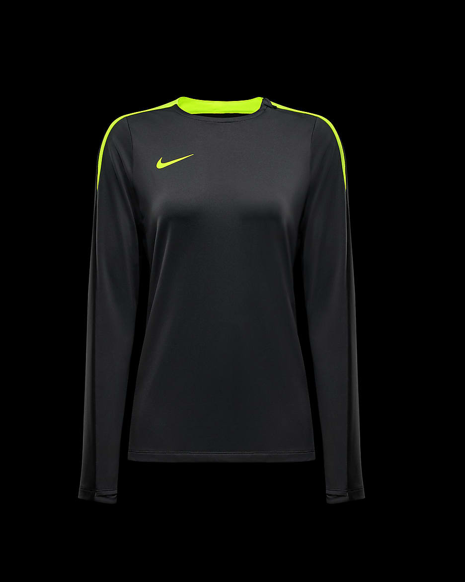 Nike Strike Women's Dri-FIT Crew-Neck Football Top - Anthracite/Volt/Black/Volt