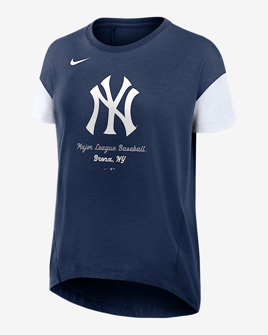 New York Yankees Flowy Women’s Nike Dri-FIT MLB T-Shirt - Navy