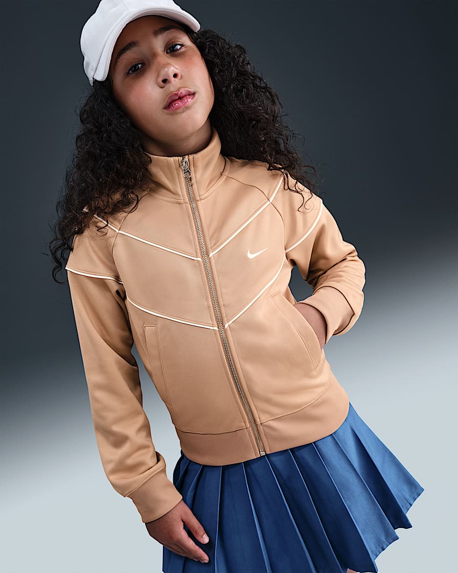 Nike Sportswear 大童 (女童) 針織田徑外套 - Hemp/Sail/Sail
