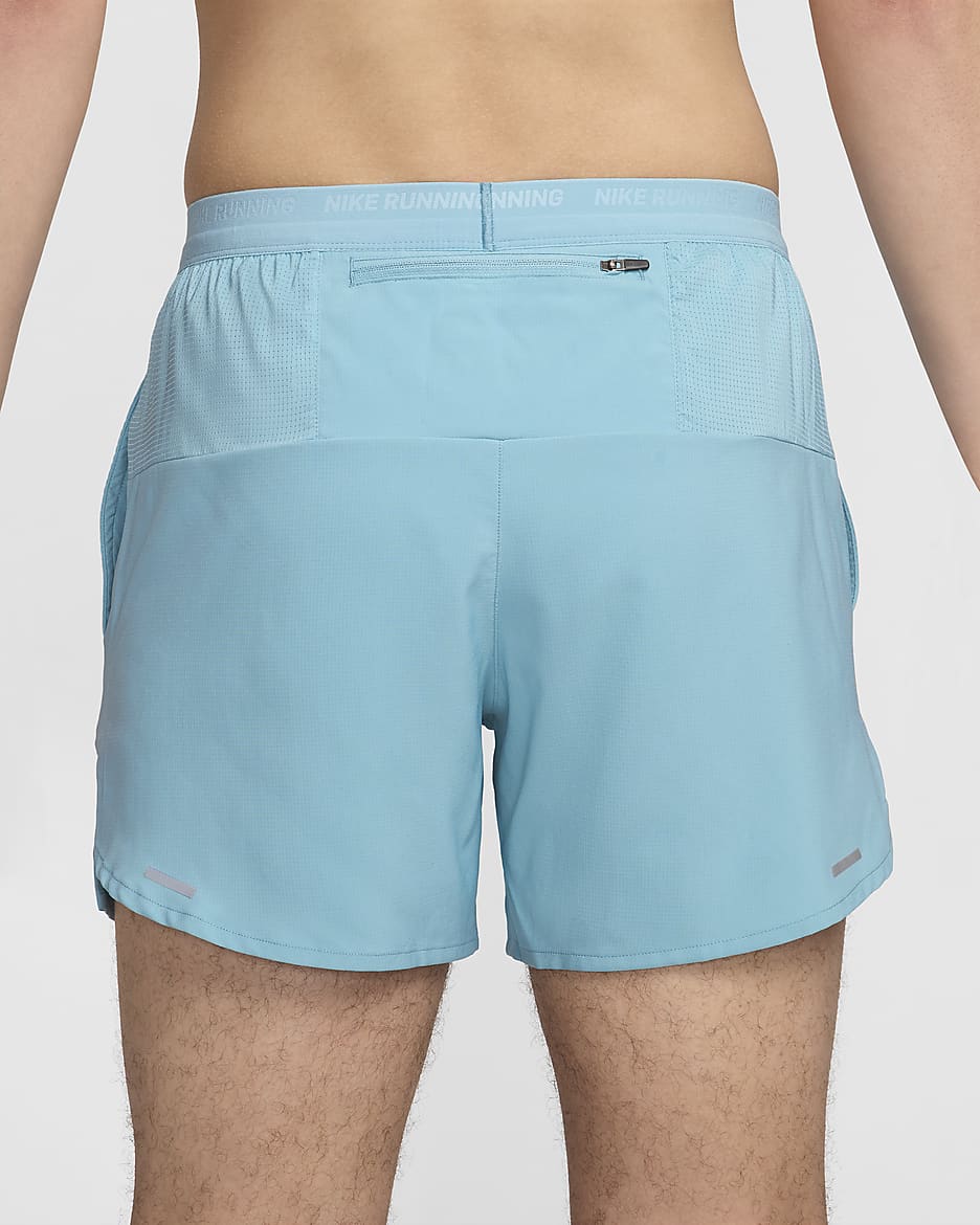 Nike Stride Dri-FIT-Laufshorts mit Futter für Herren (ca. 12,5 cm) - Denim Turquoise/Schwarz