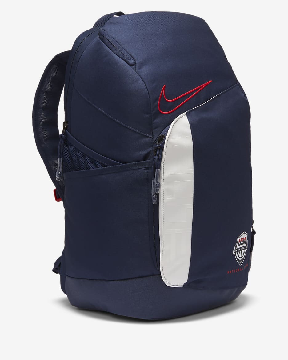 Nike Team USA Elite Pro Basketball Backpack - Midnight Navy/White/University Red