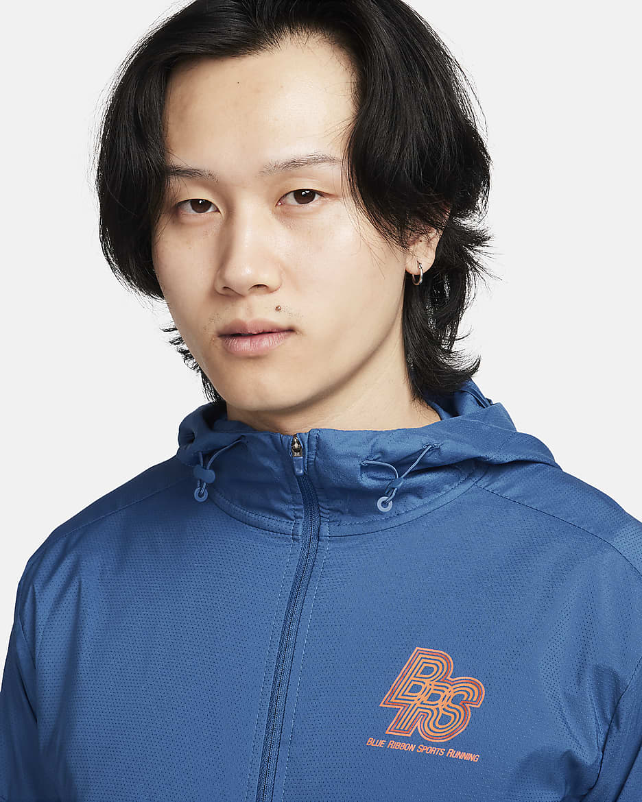 Nike Windrunner Running Energy Men's Repel Running Jacket - Court Blue/Court Blue/Safety Orange